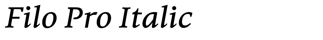 Filo Pro Italic